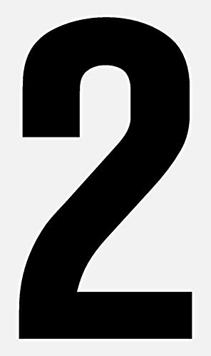 schwarze, selbstklebende Buchstaben und Ziffern 12cm seewasserfest, für Innen und Außen, Hausnummer, Bootskennzeichnung uvm. (2) von Wichelhaus