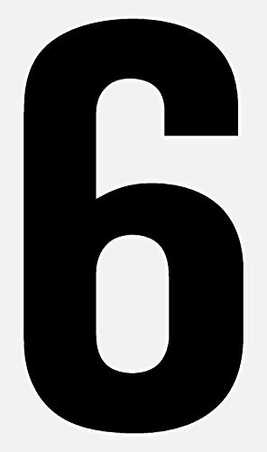 schwarze, selbstklebende Buchstaben und Ziffern 12cm seewasserfest, für Innen und Außen, Hausnummer, Bootskennzeichnung uvm. (6) von Wichelhaus