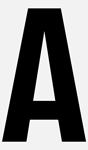 schwarze, selbstklebende Buchstaben und Ziffern 12cm seewasserfest, für Innen und Außen, Hausnummer, Bootskennzeichnung uvm. (A) von Wichelhaus