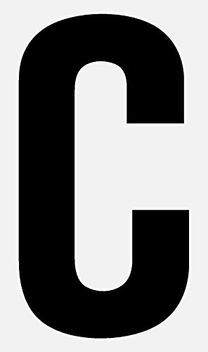 schwarze, selbstklebende Buchstaben und Ziffern 12cm seewasserfest, für Innen und Außen, Hausnummer, Bootskennzeichnung uvm. (C) von Wichelhaus