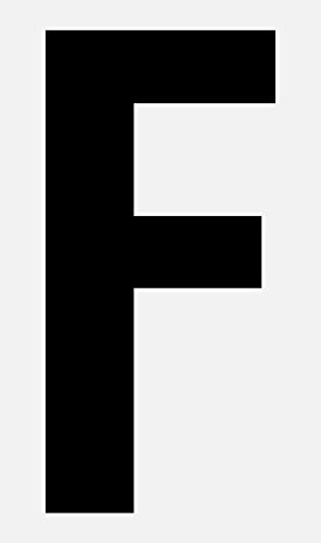 schwarze, selbstklebende Buchstaben und Ziffern 12cm seewasserfest, für Innen und Außen, Hausnummer, Bootskennzeichnung uvm. (F) von Wichelhaus