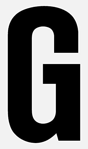 schwarze, selbstklebende Buchstaben und Ziffern 12cm seewasserfest, für Innen und Außen, Hausnummer, Bootskennzeichnung uvm. (G) von Wichelhaus