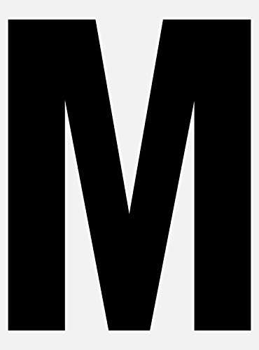 schwarze, selbstklebende Buchstaben und Ziffern 12cm seewasserfest, für Innen und Außen, Hausnummer, Bootskennzeichnung uvm. (M) von Wichelhaus