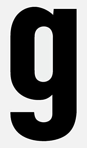 schwarze, selbstklebende Buchstaben und Ziffern 12cm seewasserfest, für Innen und Außen, Hausnummer, Bootskennzeichnung uvm. (g) von Wichelhaus