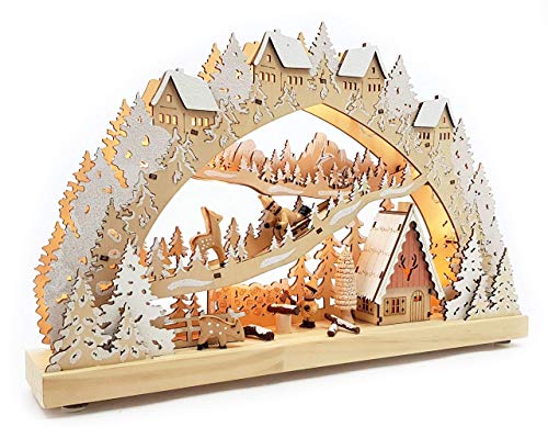 Echtholz LED Schwibbogen mit Timer Jagdhütte Original Wichtelstube Kollektion Leuchter Schwippbogen Lichterbogen Echtholz LED Schwibbogen mit Timer Jagdhütte Original Wichtelstube Kollektion Leuchter Schwippbogen Lichterbogen von Wichtelstube-Kollektion