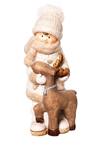 Wichtelstube-Kollektion Dekofigur Winterkind mit Rentier 25,5cm Weihnachtsdeko Figur Garten Innenbereich Wichtelstube-Kollektion Dekofigur Winterkind mit Rentier 25,5cm Weihnachtsdeko Figur Garten Innenbereich von Wichtelstube-Kollektion