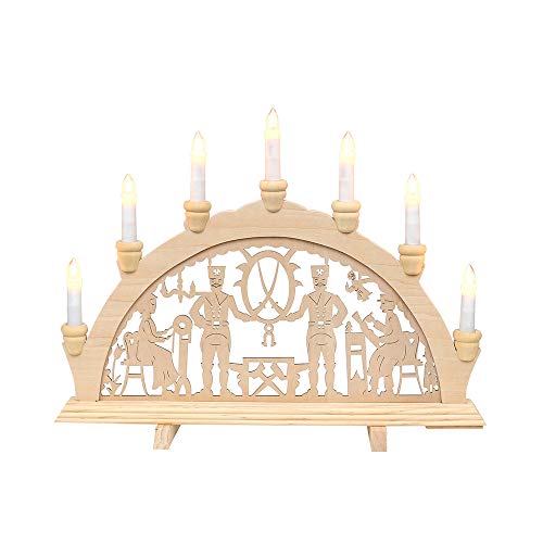 Wichtelstube-Kollektion Holz Schwibbogen Bergleute Lichterbogen Weihnachten, handwerklich hochwertige Weihnachtsdeko,45 x 4 x 33 cm Wichtelstube-Kollektion Holz Schwibbogen Bergleute Lichterbogen Weihnachten, handwerklich hochwertige Weihnachtsdeko,45 x 4 x 33 cm von Wichtelstube-Kollektion