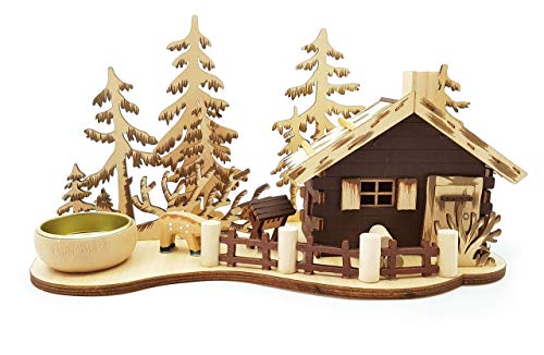 Wichtelstube-Kollektion Räucherhäuschen Holz - Hochwertiges, Handgefertigtes und Handbemaltes Räucherhaus Holz, Detailreich, beleuchtet Dank Teelicht, Echtholz, Räuchermännchen Wichtelstube-Kollektion Räucherhäuschen Holz - Hochwertiges, Handgefertigtes und Handbemaltes Räucherhaus Holz, Detailreich, beleuchtet Dank Teelicht, Echtholz, Räuchermännchen von Wichtelstube-Kollektion