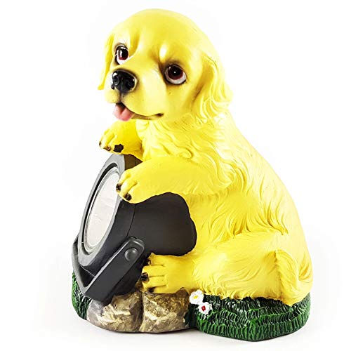 Wichtelstube-Kollektion Solarhund Hund mit Solarlampe Solarfigur für Garten von Wichtelstube-Kollektion