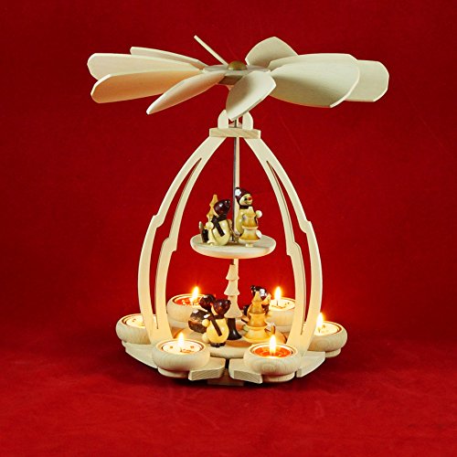 Wichtelstube-Kollektion Weihnachtspyramide Schneemannfiguren Pyramide Weihnachten aus Holz für Teelichter 24 x 24 x 35 cm Teelichtpyraminde aus feinsten Buchenholz Wichtelstube-Kollektion Weihnachtspyramide Schneemannfiguren Pyramide Weihnachten aus Holz für Teelichter 24 x 24 x 35 cm Teelichtpyraminde aus feinsten Buchenholz von Wichtelstube-Kollektion