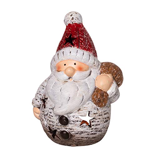 Wichtelstube-Kollektion Windlicht Weihnachten Teelichthalter Santa Claus Keramik von Wichtelstube-Kollektion