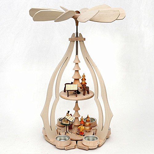 Wichtelstube-Kollektion XXL Weihnachtspyramide Vogelfütterung Pyramide Weihnachten aus Holz für Teelichter 24 x 24 x 45 cm Teelichtpyraminde aus feinsten Buchenholz Wichtelstube-Kollektion XXL Weihnachtspyramide Vogelfütterung Pyramide Weihnachten aus Holz für Teelichter 24 x 24 x 45 cm Teelichtpyraminde aus feinsten Buchenholz von Wichtelstube-Kollektion