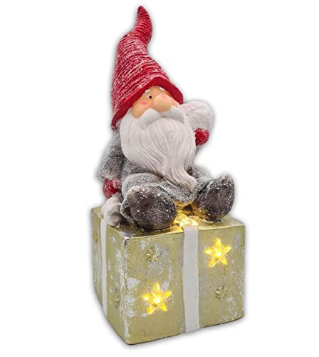 Wichtelstube-Kollektion XXL Weihnachtswichtel Wichtel Figuren 51cm batteriebetrieben inkl. Fernbedienung mit LED Sterne Weihnachtsdeko aussen für den Garten von Wichtelstube-Kollektion