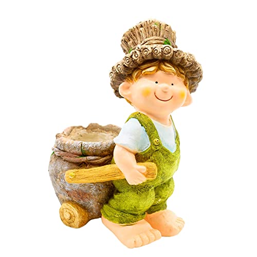Wichtelstube-Kolletion XXL Gartenfigur Olaf Garten Deko mit Karren als Blumentopf und in kindgerechter Kleidung 30,5 * 21 * 41,5cm Dekofigur wetterfest mit Pflanzkübel Wichtelstube-Kolletion XXL Gartenfigur Olaf Garten Deko mit Karren als Blumentopf und in kindgerechter Kleidung 30,5 * 21 * 41,5cm Dekofigur wetterfest mit Pflanzkübel von Wichtelstube-Kollektion