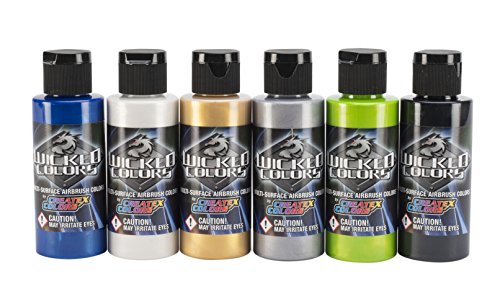 Wicked Colors Wicked Airbrush-Set, 57 ml, Perle von Createx