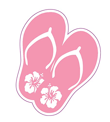 WickedGoodz Flip-Flop-Magnet – Pink Hibiskus Blume Strand Magnet Autoaufkleber von WickedGoodz