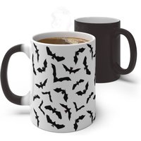 Farbwechsel Halloween Kaffeetasse | Gruselige Tasse Fledermäuse Schwarz -Weiße Dekor Dekorationen von WickedMates