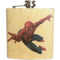 Spider-Man Flachmann Auf Echtholz - Comics von Wickensnuffers