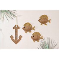 Fisch Wanddeko Maritimer Kinderzimmerschmuck von WickerBasketDesign