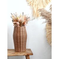 Wicker Dekorative Vase, Bodenvase, Dekorative Wohnkultur, Korbvase, Handgemachte Vase von WickerBasketDesign