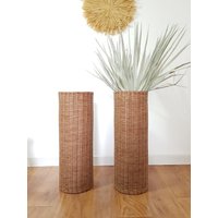 Wicker Dekorative Vase, Boho Bodenvase, Wohnkultur, Vase Für Pampas von WickerBasketDesign