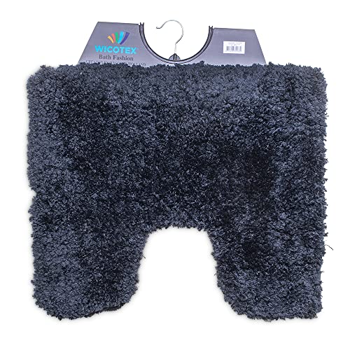 Wicotex - WC Vorleger mit Ausschnitt | rutschfest WC Teppich | Verdickt Klovorleger | Weich Stand WC-Vorleger | Flauschige Mikrofaser Toilette Badteppich Anthrazit 50x60cm Wicotex - WC Vorleger mit Ausschnitt | rutschfest WC Teppich | Verdickt Klovorleger | Weich Stand WC-Vorleger | Flauschige Mikrofaser Toilette Badteppich Anthrazit 50x60cm von Wicotex