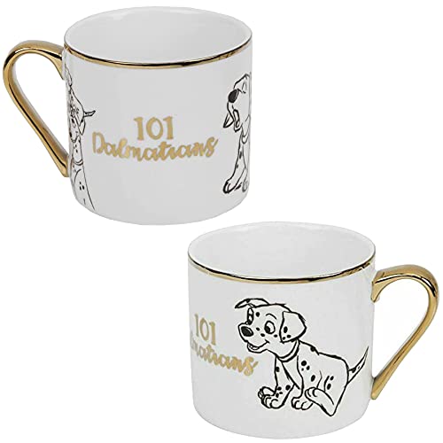 Disney 7677 Tasse aus feinem Porzellan, klassisches Sammlerstück, Motiv 101 Dalmatiner von Widdle Gifts Ltd