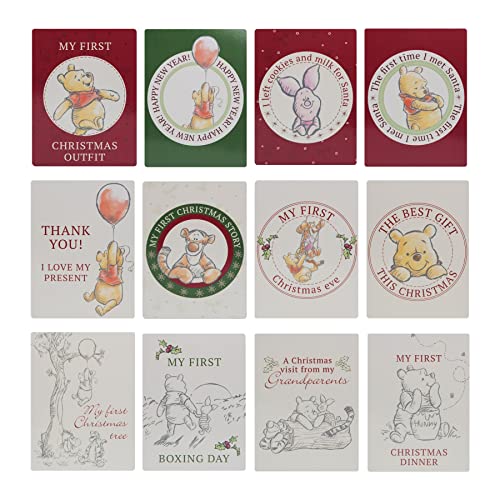 Disney Baby's First Christmas Milestone Karten, 12 Stück – Winnie the Pooh 1589 von Widdle Gifts Ltd