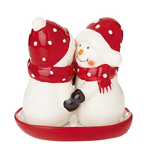 Widdle Gifts Ltd Salz- und Pfefferstreuer-Set mit Weihnachtsmotiven, Schneemänner aus Keramik Widdle Gifts Ltd Salz- und Pfefferstreuer-Set mit Weihnachtsmotiven, Schneemänner aus Keramik von Widdle Gifts Ltd