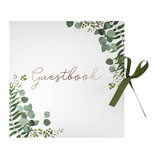 Gästebuch für Hochzeiten, grün, mit Schleifenband, Gästebuch zum Jahrestag, Geburtstag, Gästebuch von Widdle Gifts