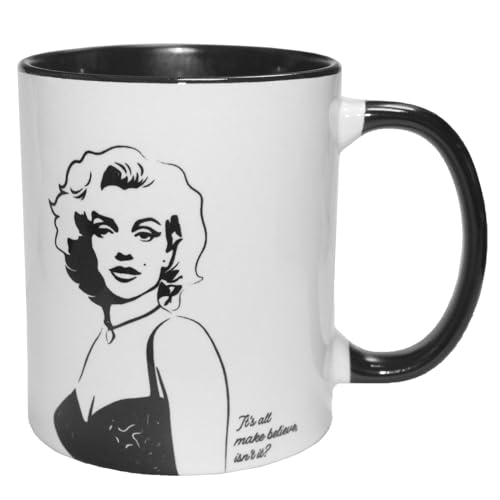 Widdle Gifts Marilyn Monroe Tasse schwarz und weiß 325 ml Ikone Geschenk für sie/ihn von Widdle Gifts