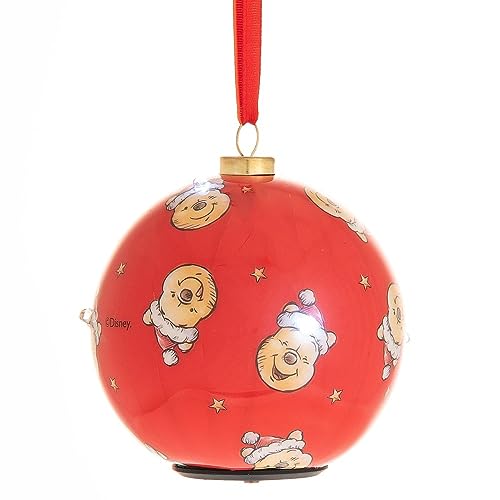 Winnie Puuh Disney LED blinkende Kugel 70 mm Baumschmuck – Rot 4381 von Widdle Gifts