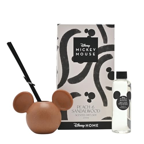 Disney – Mickey Mouse Terracotta Gefäß parfümierter Duftdiffusor mit Duft – Pfirsich & Sandelholz – Offiziell lizenziertes Disney-Produkt – H 9 x B 14 cm von Widdop and Co