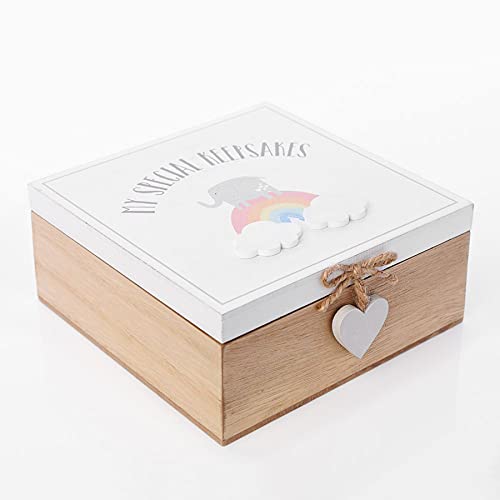 Widdop and Co Erinnerungsbox für Babys, MDF, Regenbogenfarben – Meine besonderen Andenken von Widdop and Co