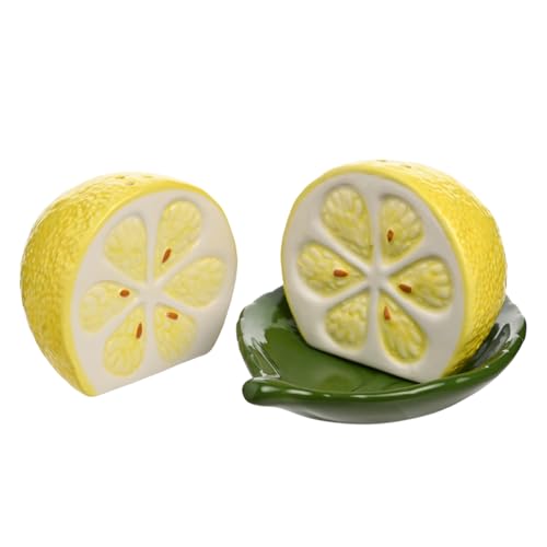 Hestia Salz- und Pfefferstreuer-Set – Zitrone – Frühling neuartige Heimdekoration Geschenk – Haushaltswaren, Küche & Essen – H 9 cm x B 13 cm Hestia Salz- und Pfefferstreuer-Set – Zitrone – Frühling neuartige Heimdekoration Geschenk – Haushaltswaren, Küche & Essen – H 9 cm x B 13 cm von Widdop and Co