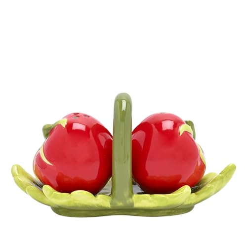 The Cottage Garden Salz- und Pfefferstreuer-Set – Tomaten – Frühling neuartige Heimdekoration Geschenk – Haushaltswaren, Küche & Essen – H 8 cm x B 15 cm von Widdop and Co