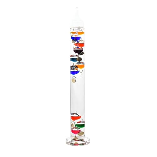 Widdop Bingham Galileo Thermometer - 44cm Multi Coloured 10 Bulbs G108 von Widdop and Co