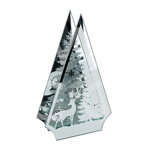Widdop North Pole Novelties Teelichthalter aus Glas mit Rentier-Motiv von Widdop and Co