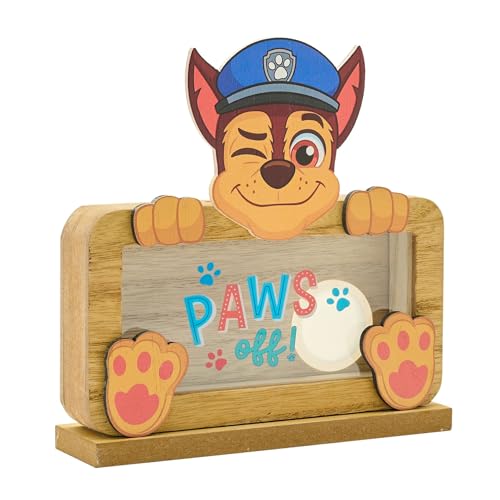 Widdop Paw Patrol Chase Spardose aus Holz mit klarem Fenster für Kinder von Widdop and Co