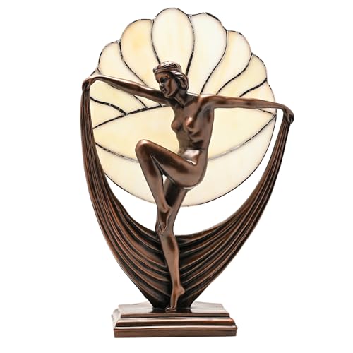 Widdop and Co Juliana Jugendstil Bronze Tänzerin Figur Lampe von Widdop and Co