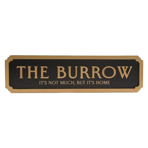 Widdop and Co Schwarzes Straßenschild aus Metall für Harry Potter-Alumni – Der Fuchsbau von Widdop and Co