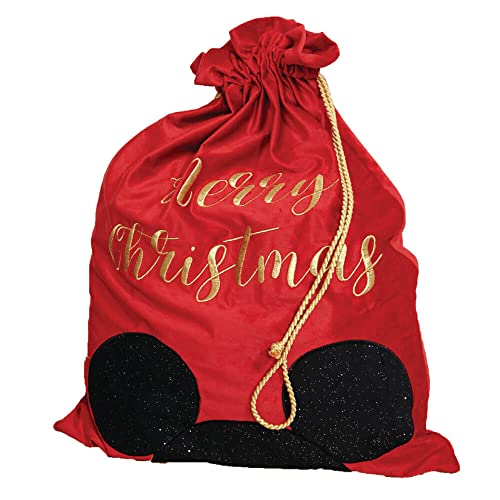 Widdop Disney Weihnachtssack aus Samt für Geschenke – Mickey Mouse von Widdop and Co
