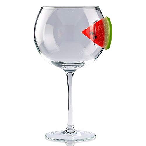 Widdop Weinglas Ice & Slice Wassermelone - Partyglas für Gin-Wodka-Cocktail von Widdop