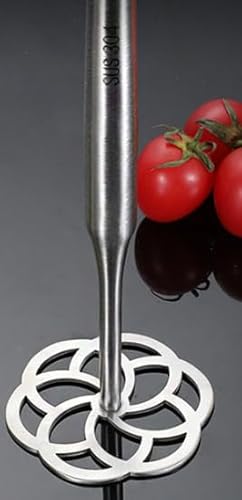 Kartoffelstampfer,Stampfer Edelstahl mit Langem Griff,Gemüsestampfer,Einteiliges Potato Masher,Lebensmittelstampfer-Utensilien-Handstampfer, Gemüsefrüchte Vielseitiger Stampfer, spülmaschinenfest von WideSmart