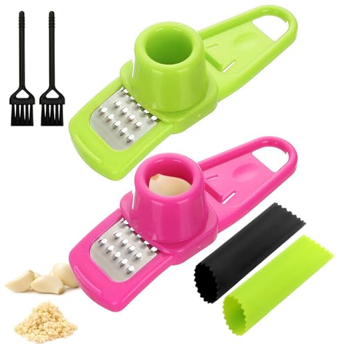 WideSmart Knoblauchpresse Set,2 Knoblauchschäler,2 knoblauchreibe and 2 Reinigungsbürsten,Knoblauchpresse Wippe Knoblauch Schäler Knoblauch Wippe Schäler Knoblauchreibe Keramik Teller Garlic Press WideSmart Knoblauchpresse Set,2 Knoblauchschäler,2 knoblauchreibe and 2 Reinigungsbürsten,Knoblauchpresse Wippe Knoblauch Schäler Knoblauch Wippe Schäler Knoblauchreibe Keramik Teller Garlic Press von WideSmart