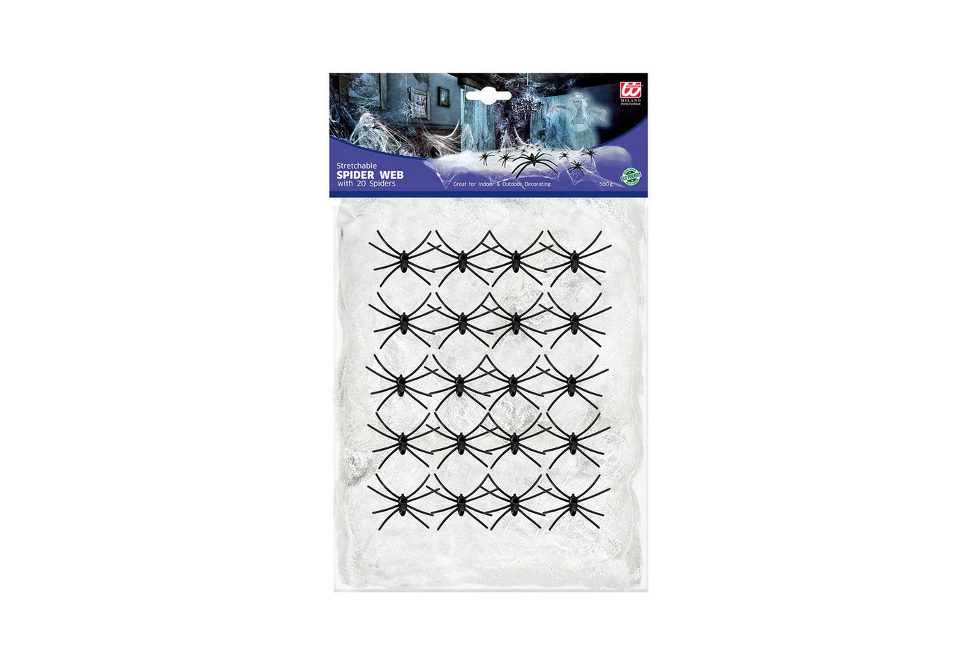 Widmann S.r.l. Dekoobjekt Weißes Halloween Spinnennetz, 500g mit 20 Spinnen Widmann S.r.l. Dekoobjekt Weißes Halloween Spinnennetz, 500g mit 20 Spinnen von Widmann S.r.l.