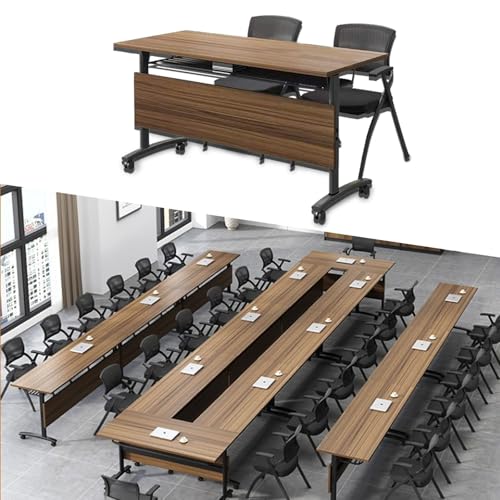 4pack Folding Conference Table, Modern Conference Room Desk, Flip Top Mobile Training Desk,Meeting Room Table for Office Training von Widppsopt
