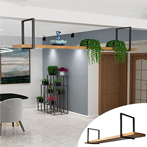 Deckenregal - An der Decke hängendes Weinregal, Lagerregal aus Schmiedeeisen und Massivholz, Wandmontierter Ausstellungsständer für den Innenbereich, Dekoratives Regal für Esszimmer/Bar/Küch Deckenregal - An der Decke hängendes Weinregal, Lagerregal aus Schmiedeeisen und Massivholz, Wandmontierter Ausstellungsständer für den Innenbereich, Dekoratives Regal für Esszimmer/Bar/Küch von Widppsopt