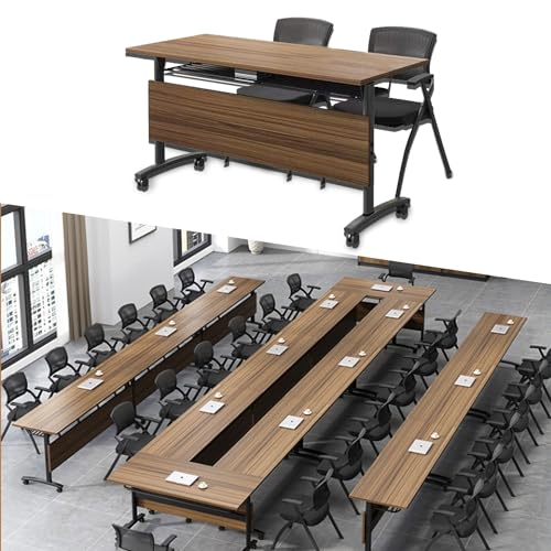 Foldable Conference Table,Modern Mobile Meeting Desk with Silent Wheels,Mobile for Training Rooms Rolling Conference Tables for Office,Classroom(6pack 61 * 21.6 * 29.5) von Widppsopt