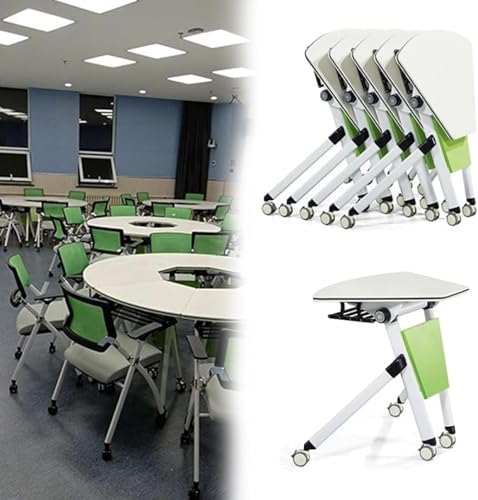 Folding Conference Room Table 180cm Wood Office Computer Desk Orange Seminar Table Space Saving Modular Boardroom Desk for Free Combination Meetings Folding Conference Room Table 180cm Wood Office Computer Desk Orange Seminar Table Space Saving Modular Boardroom Desk for Free Combination Meetings von Widppsopt